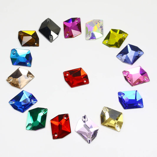 Flatback Glass Crystal Rhinestones — All-Size Sew-On Cosmic Diamonds for Wedding Dress & Clothing Accessories