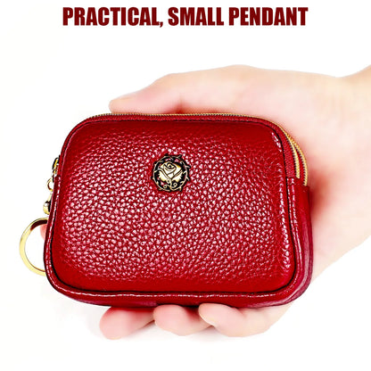 Senorita Genuine Leather Women’s Coin Purse – Double Zipper Small Wallet