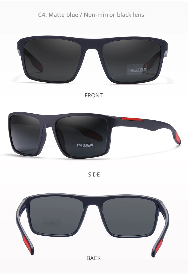 KDEAM Ultra-Light Polarized Sports Sunglasses for Men & Women – TAC 1.1mm Lens, Category 3 Driving Sun Glasses