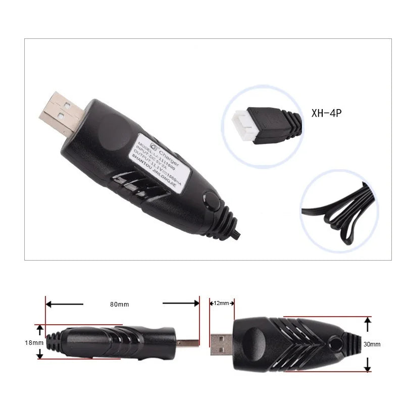 11.1V 3S LiPo Battery Charger - Balance Charger for 500mAh, 1500mAh & 2000mAh RC Hobby Batteries