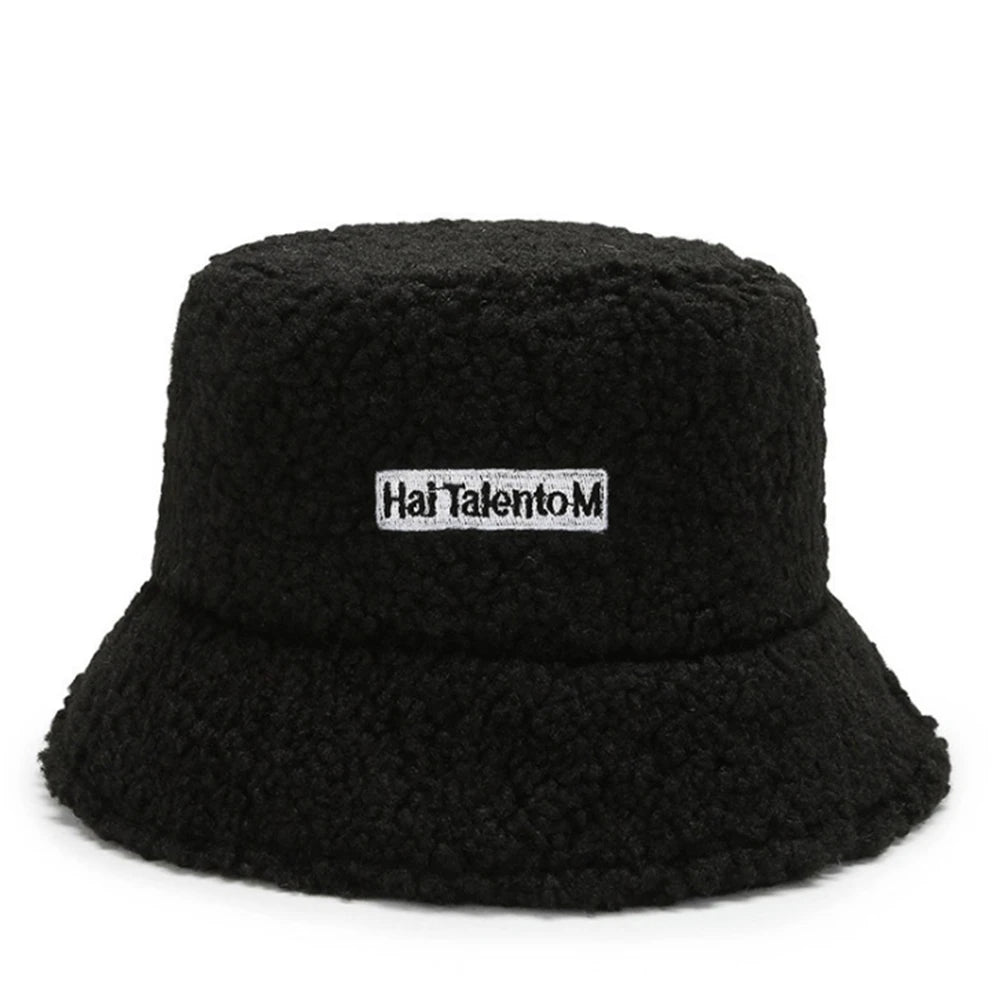 Unisex Winter Fleece Bucket Hat – Warm Cold-Resistant Fashionable Fisherman Cap with Sunshade