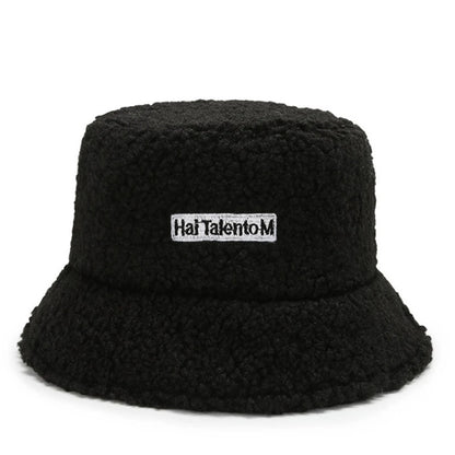 Unisex Winter Fleece Bucket Hat – Warm Cold-Resistant Fashionable Fisherman Cap with Sunshade