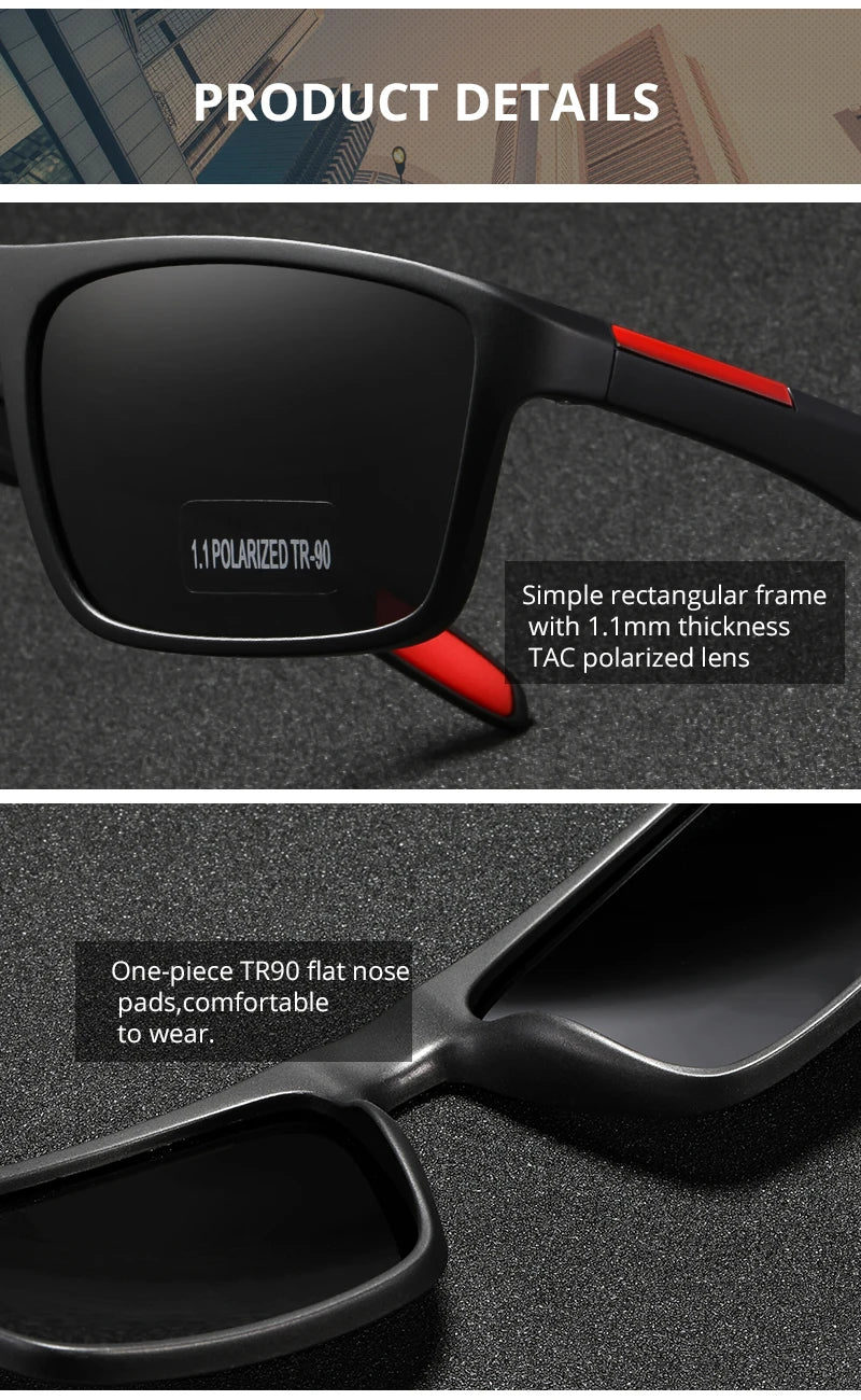 KDEAM Ultra-Light Polarized Sports Sunglasses for Men & Women – TAC 1.1mm Lens, Category 3 Driving Sun Glasses