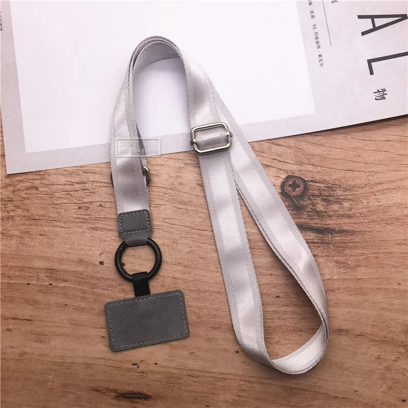 Polyester Adjustable Webbing Lanyard – Wrist & Neck Sling, Multifunctional Mobile Phone Rope with Gasket