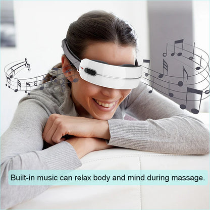 Electric Rotating Kneading Eye Massager | Warm Compress Therapy with Music for Eye Fatigue & Anti-Wrinkle