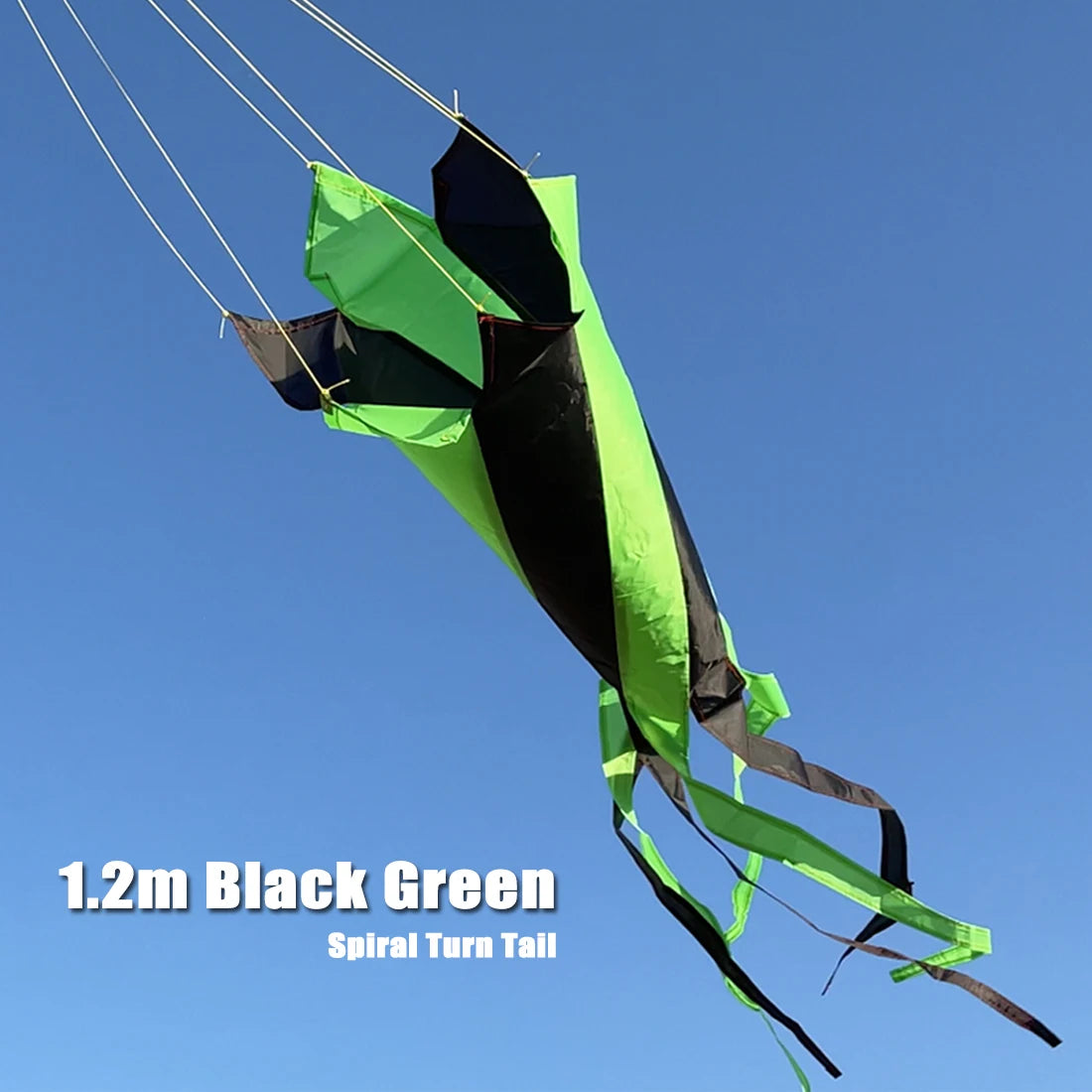 1.2M Spinner Windsock Kite - Soft Inflatable Turbine Line Decoration with Carry Bag