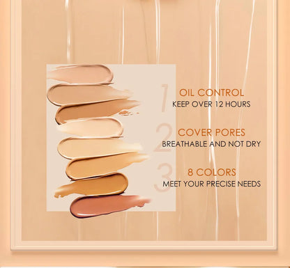 Focallure Liquid Foundation Cream — Full Coverage, Oil-Control Moisturizing Base & Concealer for Women