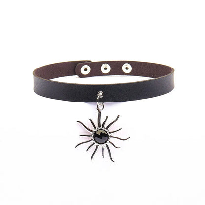 New Spike Choker Necklace – Punk Faux Leather Collar with Big Rivets, Studded Goth Style for Women & Men