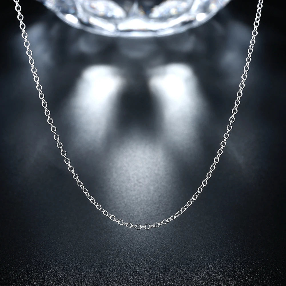 10PCS 925 Sterling Silver Snake Chain Necklaces — 1mm, 16–30 Inch for Women & Men, Fashion Jewelry