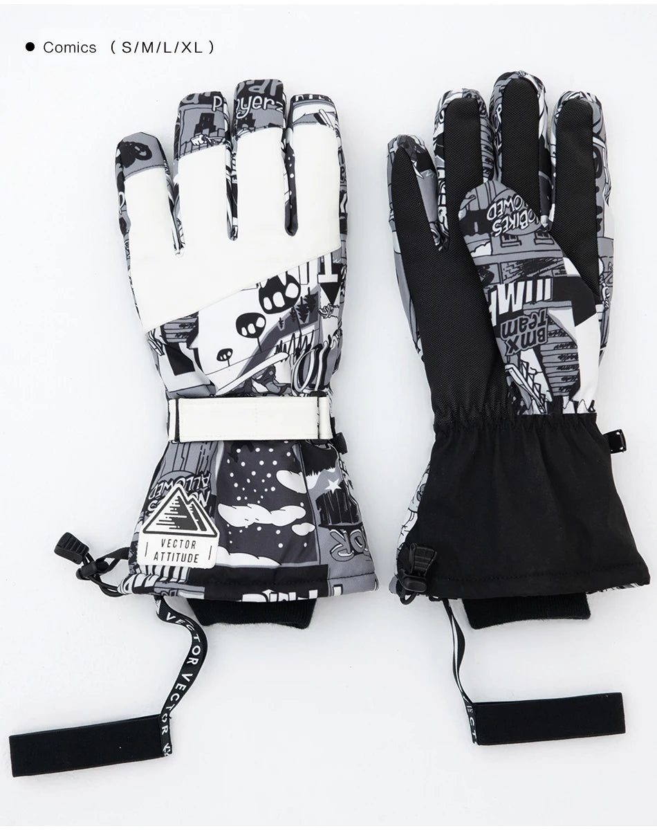 2-in-1 Extra Thick Ski Gloves – Waterproof, Windproof Winter Mittens for Men & Women