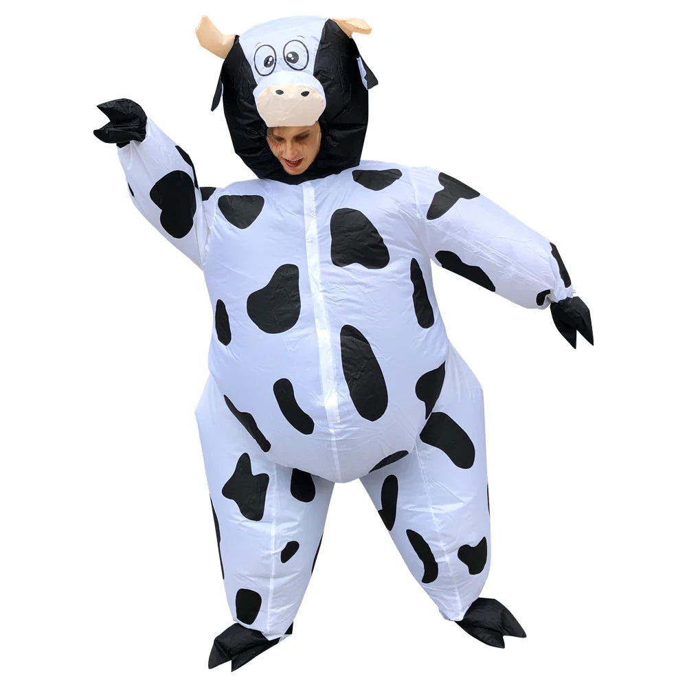 Adult Inflatable Cow Costume – Scary Monster Blow-Up Cosplay for Halloween, Christmas, Party & Stage Festival