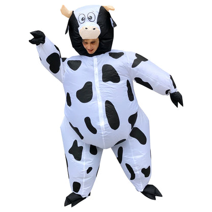 Adult Inflatable Cow Costume – Scary Monster Blow-Up Cosplay for Halloween, Christmas, Party & Stage Festival