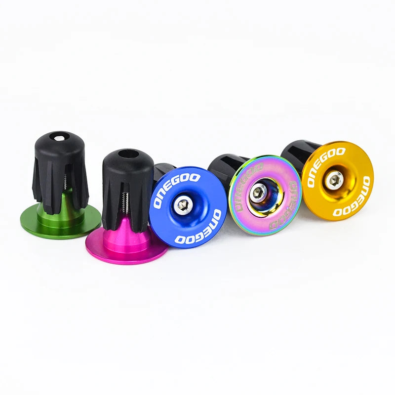 Gipsy ONEGOO Bike Handlebar End Caps - 1 Pair of Aluminum Alloy Grips and Plugs for MTB Bicycle Accessories