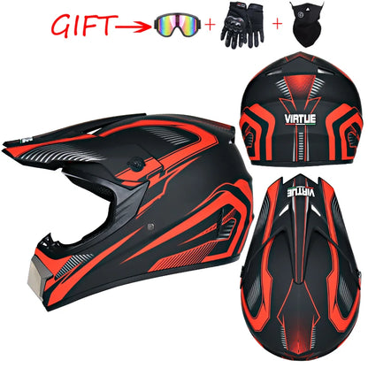 Safety Motocross Helmet for Kids - DOT Approved ATV Cross Bicycle Downhill Capacete, Unisex, Lightweight ABS 1KG