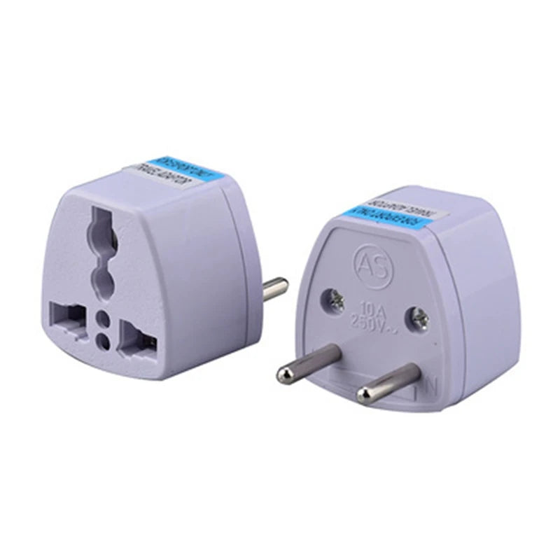 1PC Universal US UK AU to EU Plug Travel Wall AC Power Charger Outlet Adapter Converter: 2 Round Pin Socket