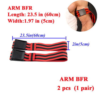 BFR Blood Flow Restriction Bands – Gym Fitness Training Straps for Arms & Legs, Muscle Growth, Bodybuilding & Weightlifting Occlusion Bands