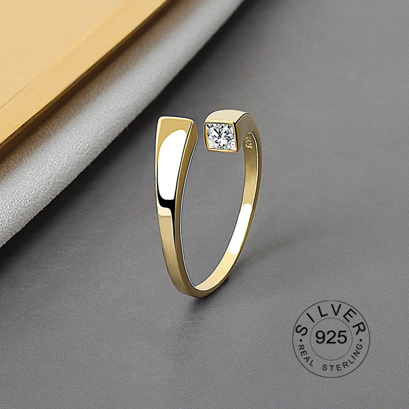 925 Sterling Silver Women’s Open Wave Ring – Irregular Wide Noodle Design Gift