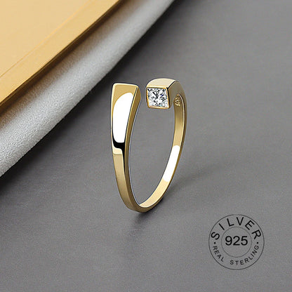 925 Sterling Silver Women’s Open Wave Ring – Irregular Wide Noodle Design Gift