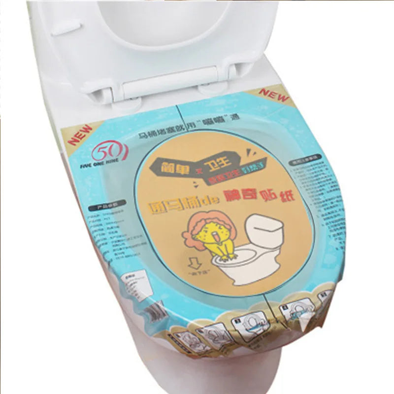 Disposable Plastic Toilet Plunger Sticker: 36x45cm Easy-Fix Dredge Tool for Clogged Drains - Clean & Safe Bathroom Solution