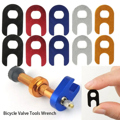 Aluminum Alloy Valve Core Tool - Portable Bicycle Repair Wrench for Valve Removal & Installation