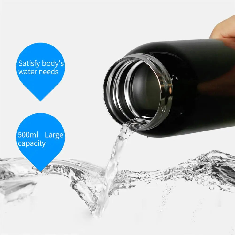 Mountain Bike Water Bottle 500ml | Cycling Thermos Sports Bottle | Aluminum Alloy Kettle for Warm Keeping | Bicycle Hydration Cup 0.5L
