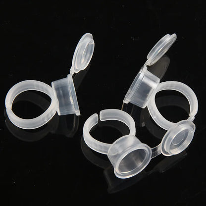 50pcs Disposable Tattoo Ink Ring Cups — Microblading & Permanent Makeup Pigment Tool Accessories