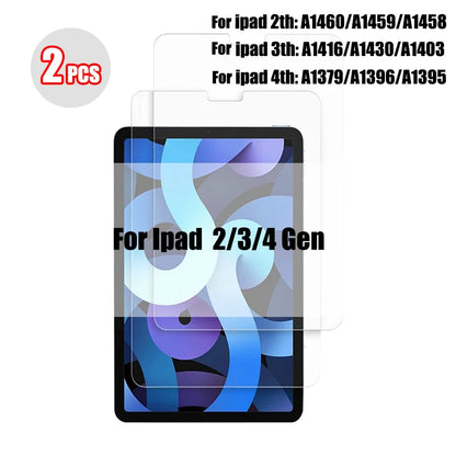 2PCS Tempered Glass Screen Protector for iPad Pro 11/12.9, Air 4/3/2, Mini 6/5/4/3 (2021/2024 Models)