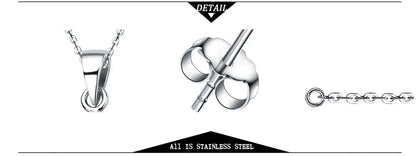 Minimalist Stainless Steel Round Stud Earrings – Classic Fashion Jewelry for Women