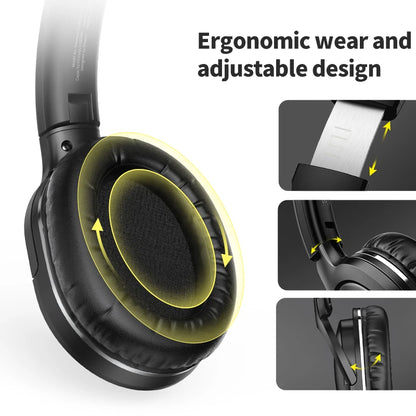 Baseus D02 Pro Wireless Headphones - Bluetooth 5.3, Foldable Sport Headset, Over-Ear Gaming Bluetooth Earbuds