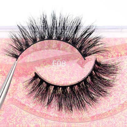 Visofree 3D Mink Eyelashes – Thick Handmade Full Strip Cruelty-Free False Lashes for Makeup M56