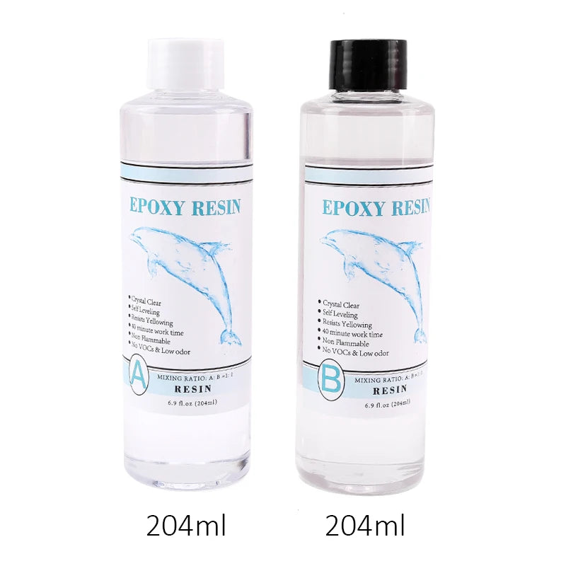 1:1 Clear Epoxy Resin Kit – Crystal Clear 2-Part Casting Resin Set with Measuring Cups, Stir Stick & Silicone Gloves for Art & DIY Crafts