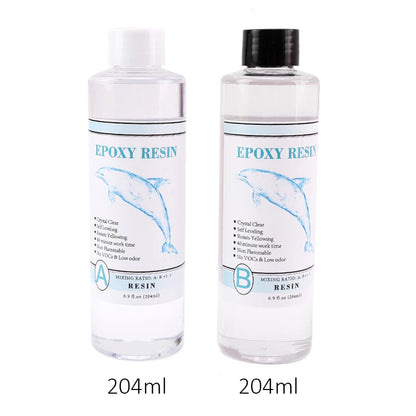 1:1 Clear Epoxy Resin Kit – Crystal Clear 2-Part Casting Resin Set with Measuring Cups, Stir Stick & Silicone Gloves for Art & DIY Crafts