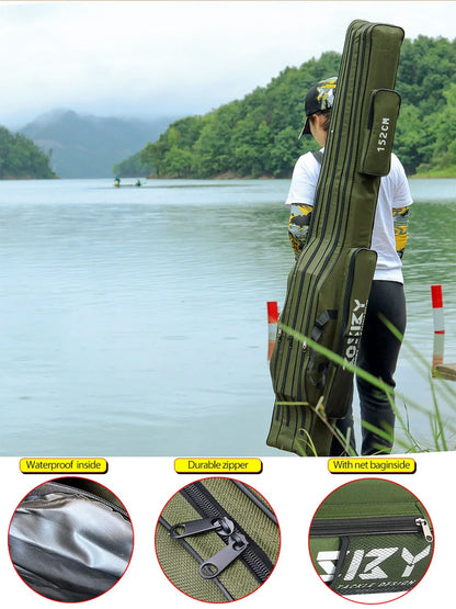 PROXPE Foldable Oxford Fishing Rod Bag – Multi-Purpose Fishing Gear Storage, 60-180cm High Quality