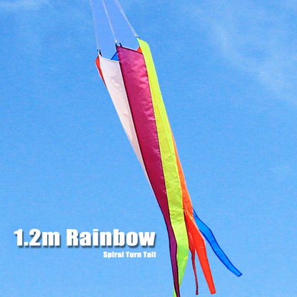1.2M Spinner Windsock Kite - Soft Inflatable Turbine Line Decoration with Carry Bag