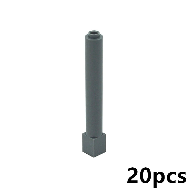 1x1x6 Pillar Building Blocks - DIY Creative Assembly Bricks Compatible with Classic Building Toys, Bulk Educational Model Pieces