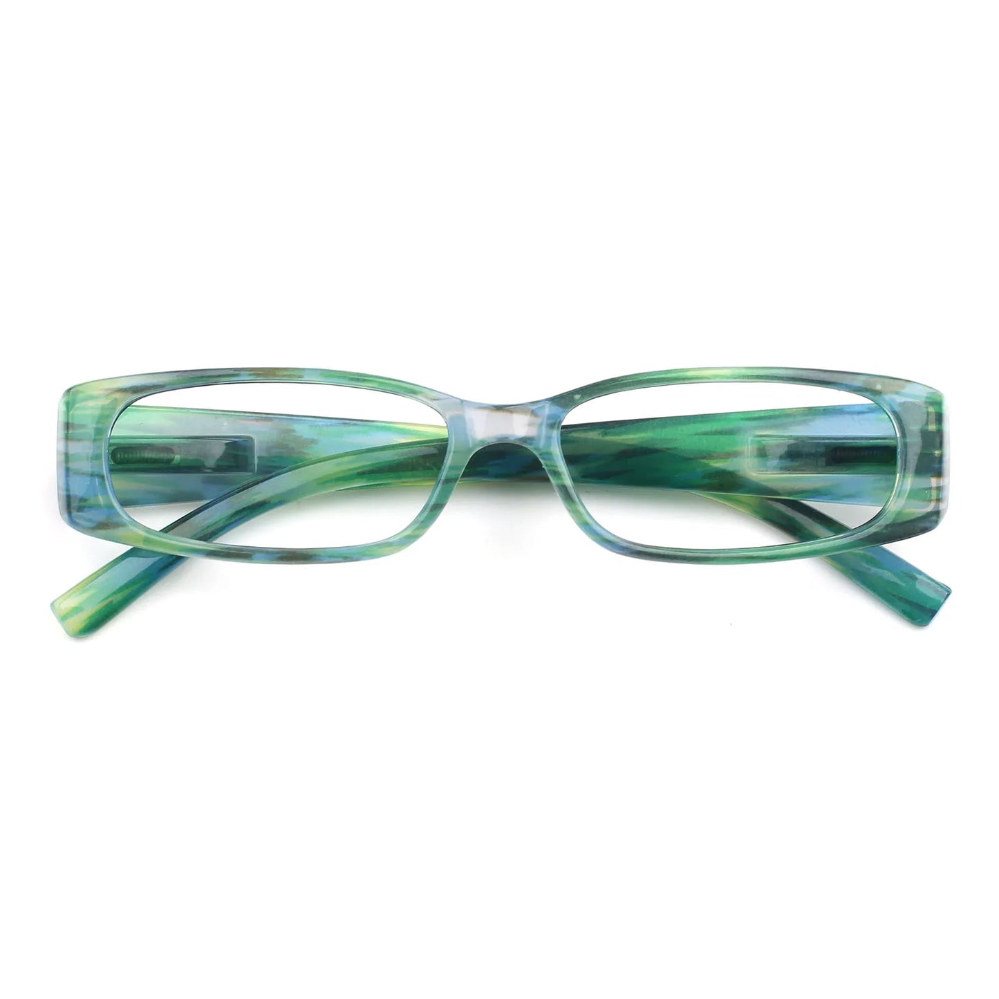 Stylish Small Frame Reading Glasses - Spring Hinge Readers for Men & Women in 6 Color Options