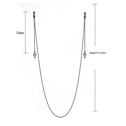 New Fashion Pendant Glasses Chain, Cross Eyeglasses & Sunglasses Metal Holder Lanyard Necklace
