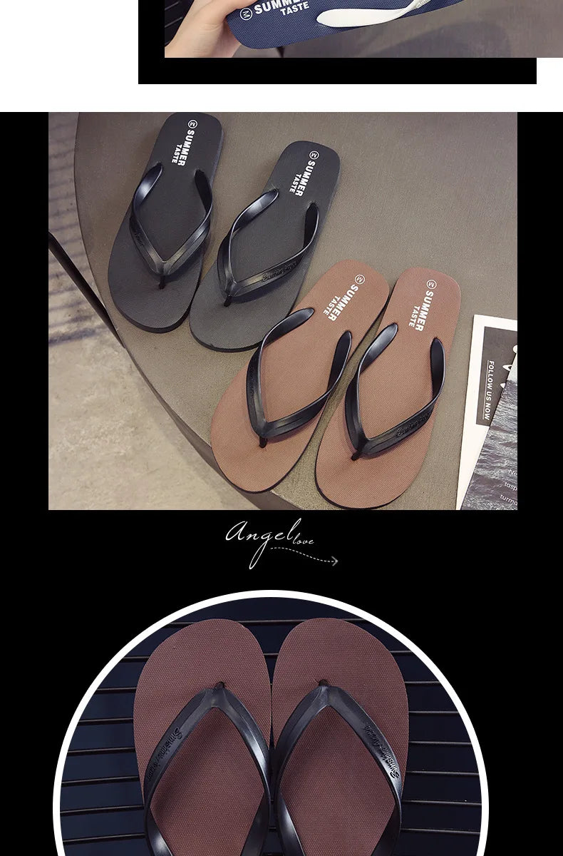 Men’s Summer Beach Sandals – Anti-Slip, Breathable Casual Flip Flops & Outdoor Slippers for Couples