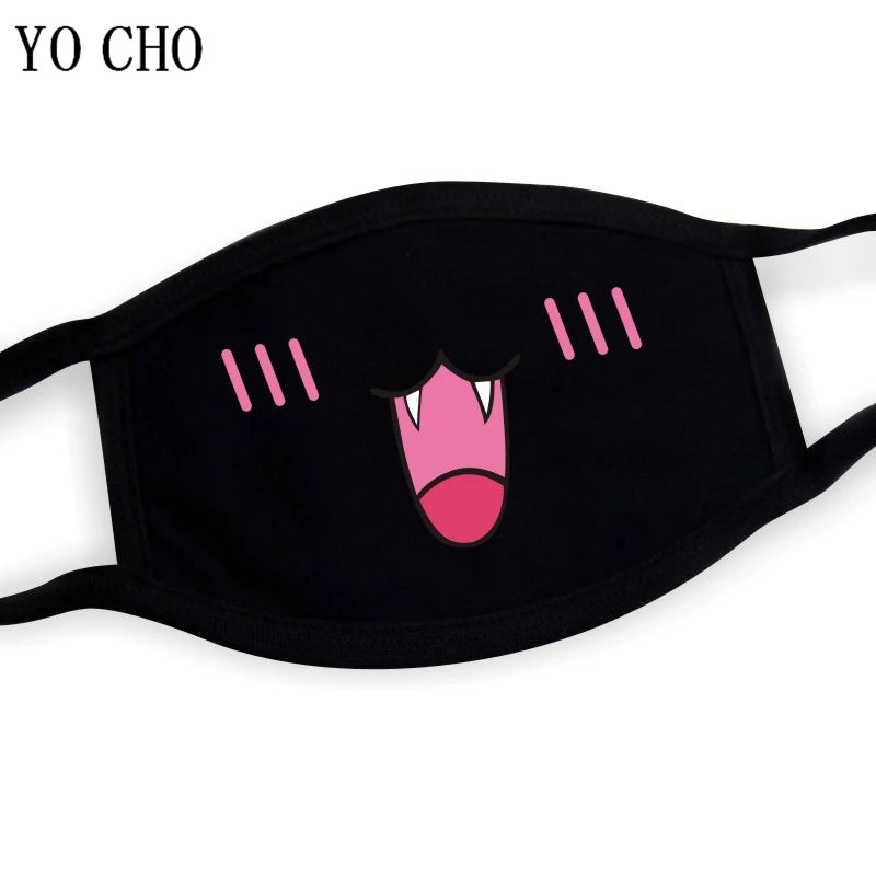 YO CHO Unisex Cotton Dust Mouth Mask – Anime Cartoon Respirator, Warm Mouth Muffle, Perfect Birthday Party Gift