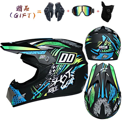 Safety Motocross Helmet for Kids - DOT Approved ATV Cross Bicycle Downhill Capacete, Unisex, Lightweight ABS 1KG
