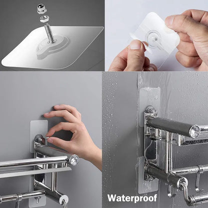 Transparent Self-Adhesive Wall Hook for Pictures - Screw Hook Hanger with Wall Screw Sticker - Door and Wall Hanger Hooks
