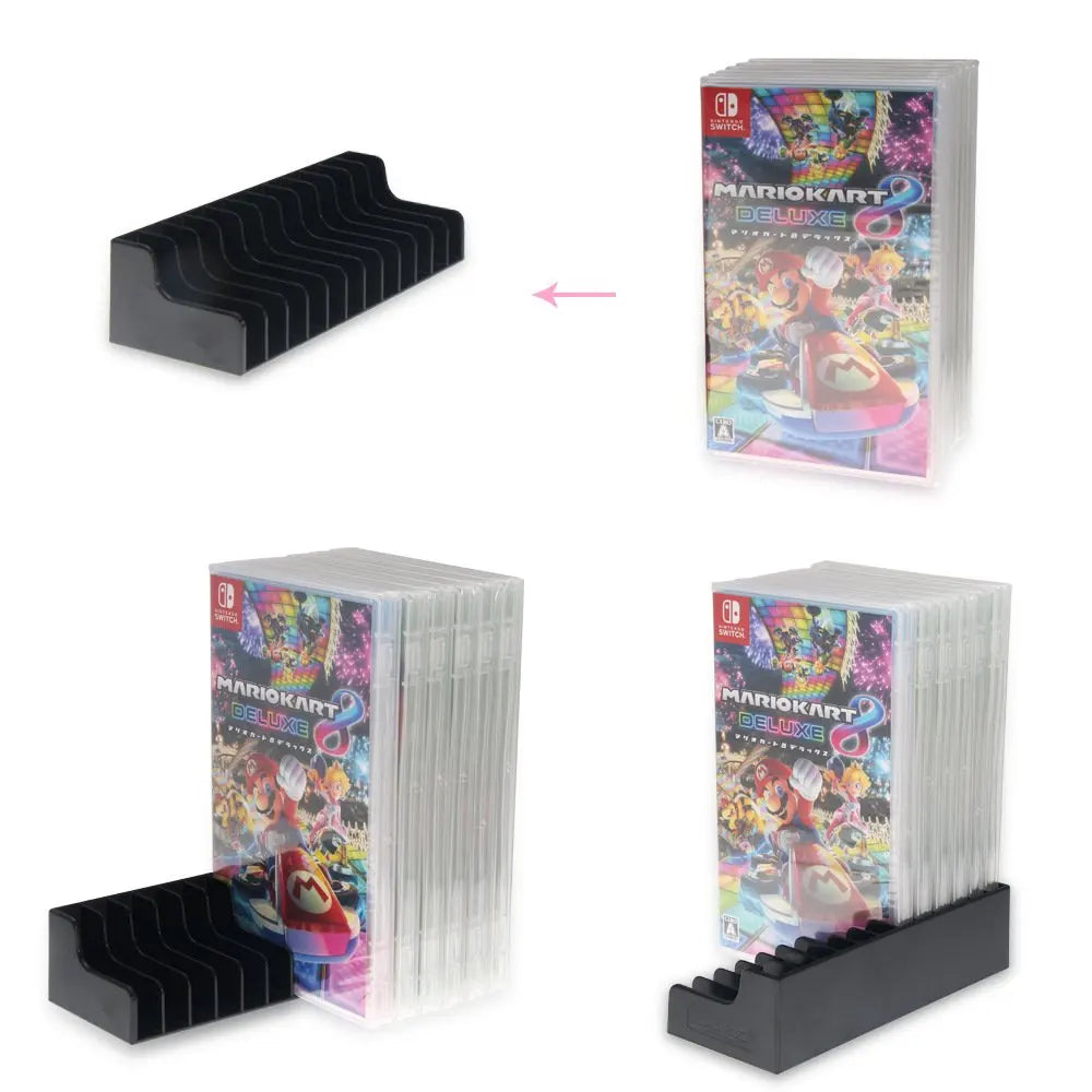 Switch Game Case Set – 2PCS CD-Style 24 Cartridge Storage Boxes with Non-Slip Pads for Nintendo Switch Accessories