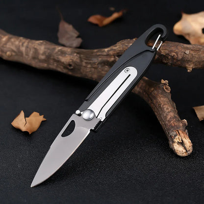 New Keychain Stainless Steel Folding Knife – Multi-Function Tool with Bottle Opener, Rope Cutter & Screwdriver