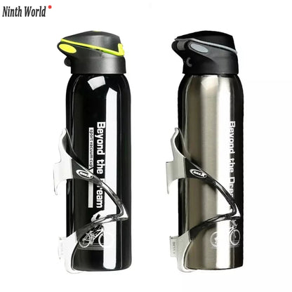 Mountain Bike Water Bottle 500ml | Cycling Thermos Sports Bottle | Aluminum Alloy Kettle for Warm Keeping | Bicycle Hydration Cup 0.5L