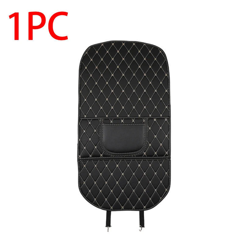 PU Leather Car Seat Back Protector – Anti-Kick Pad for Kids, Child Kick & Dirt Protection, Auto Accessories