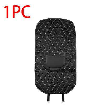 PU Leather Car Seat Back Protector – Anti-Kick Pad for Kids, Child Kick & Dirt Protection, Auto Accessories