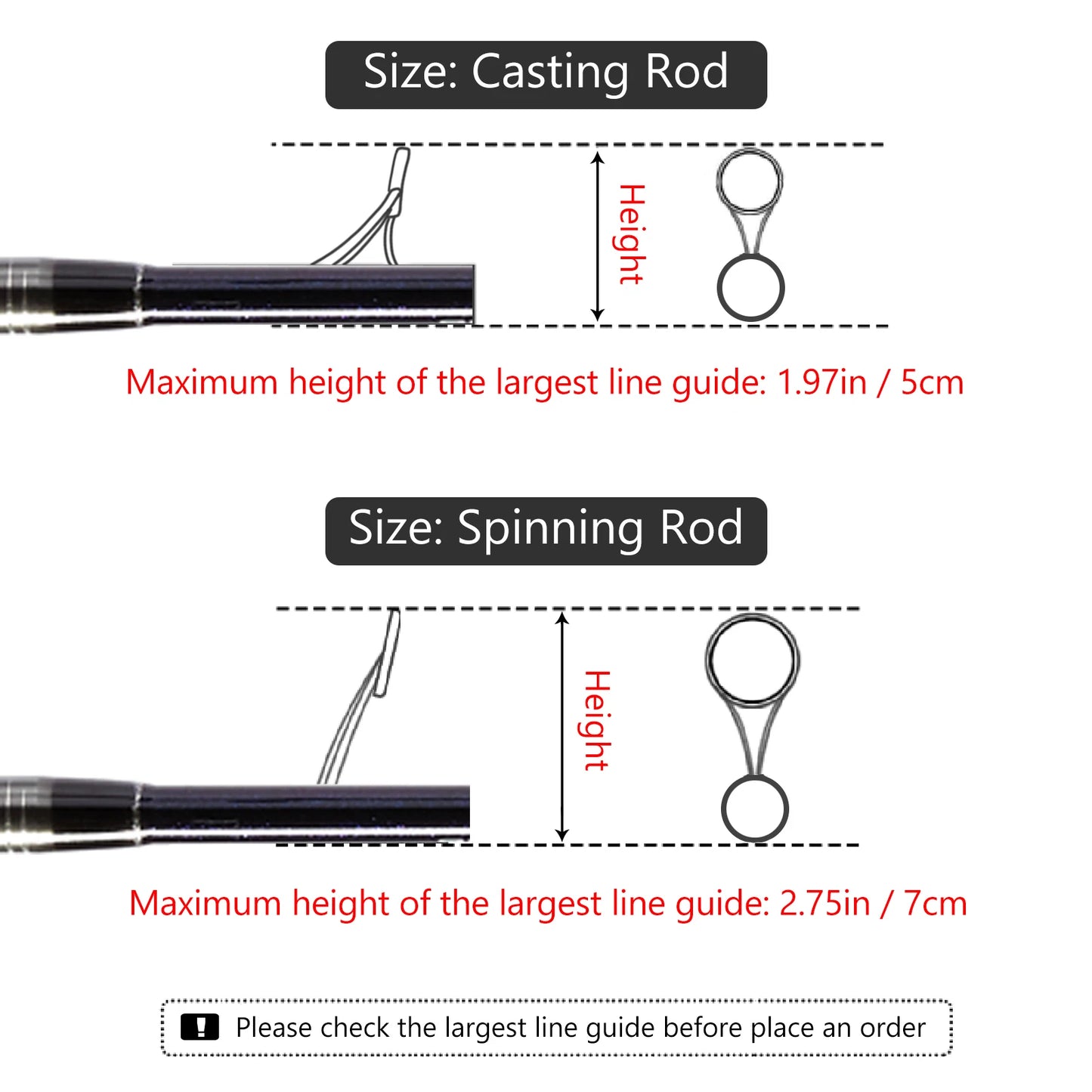 Bassdash Fishing Rod Sleeves: Protective Rod Socks for Casting and Spinning Poles Up to 7-1/2ft