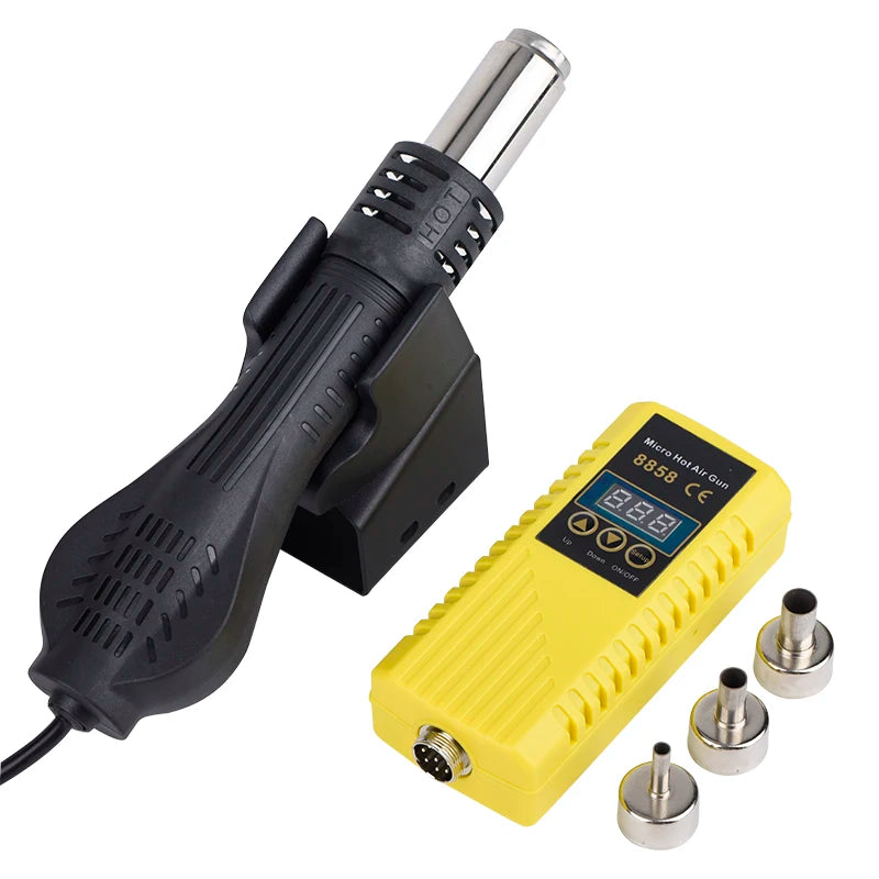 JCD 750W Heat Gun – Digital Display Micro Rework Soldering Station & Hot Air Gun for Welding & Repair, Model 8858