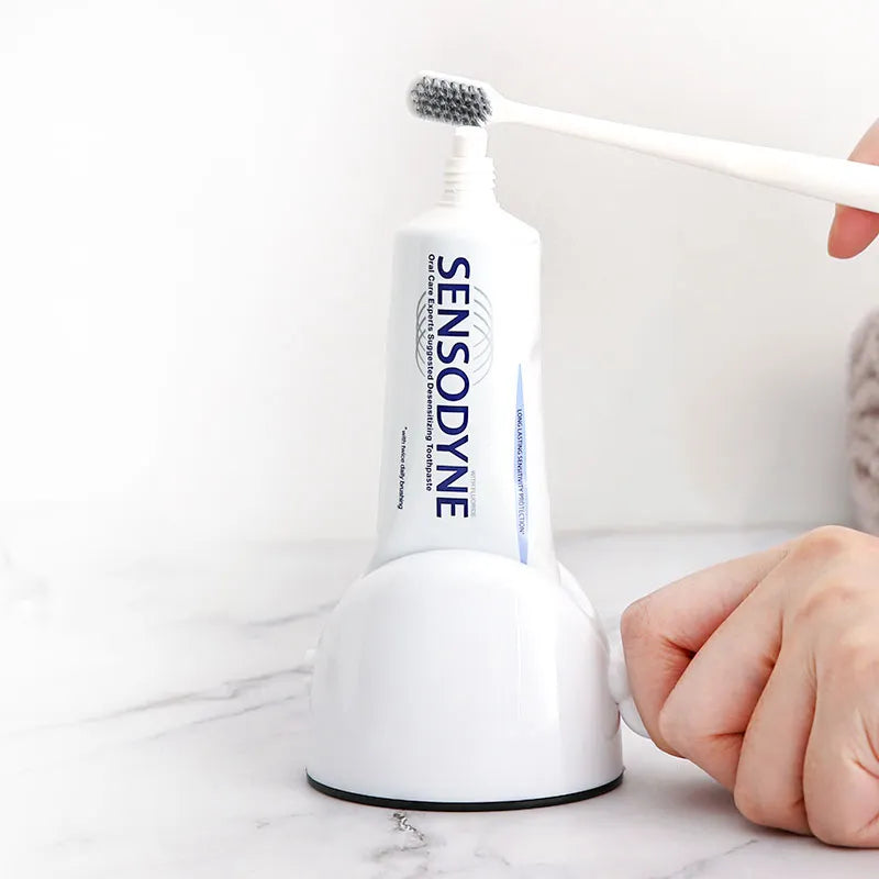 WIKHOSTAR Bathroom Accessory Set: Rolling Toothpaste Tube Squeezer and Dispenser with Cleanser Squeezer and Toothpaste Holder