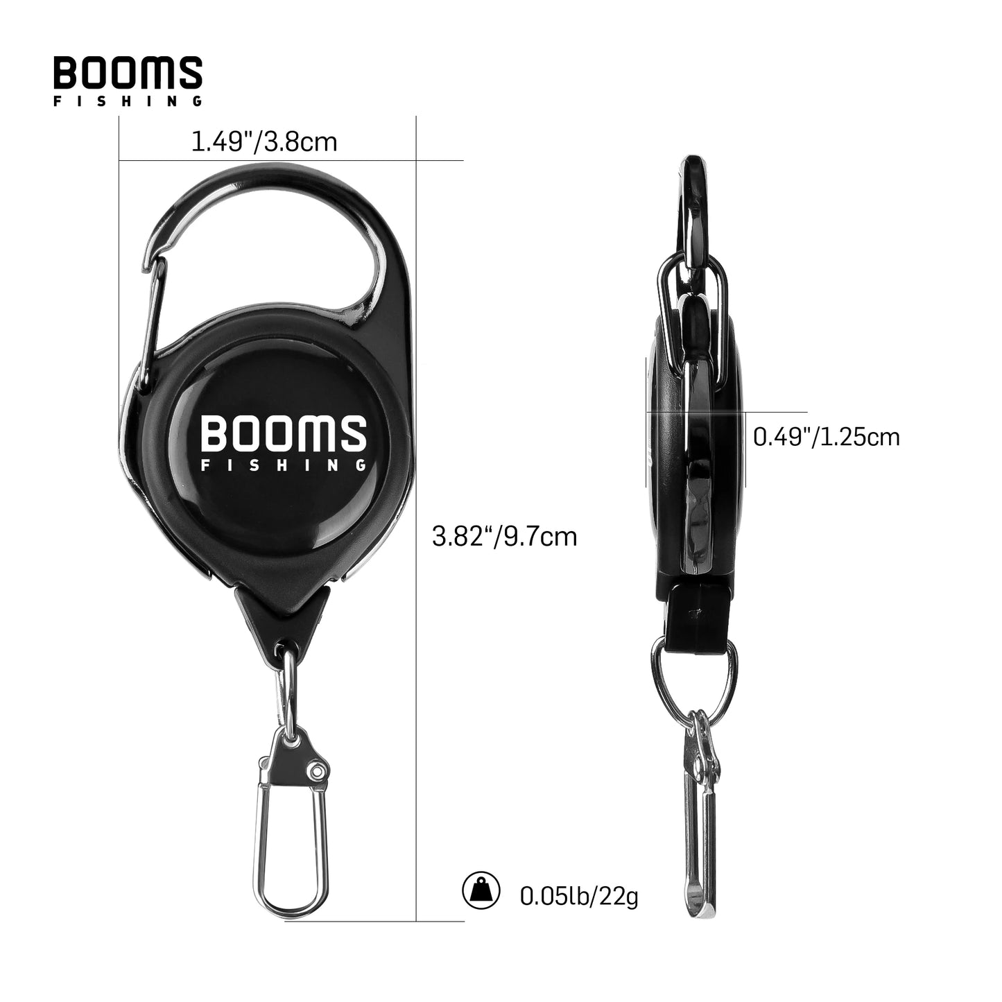 Fishing RG1 Fly Retractor - Secure Tools Extractor & Keeper with Retractable Key Chain Reel - Ideal Badge Holder for Tackle Boxes & Fishing Accessories